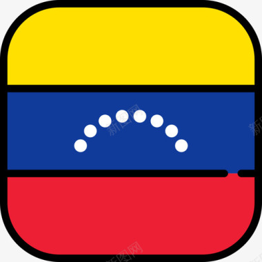 委内瑞拉国旗收藏6圆形方形图标图标