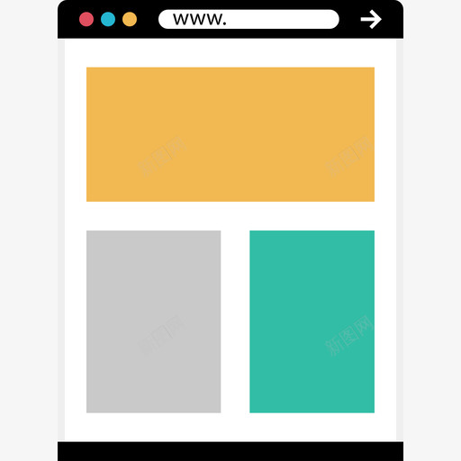 浏览器实体模型平面图标svg_新图网 https://ixintu.com 实体模型 平面 浏览器