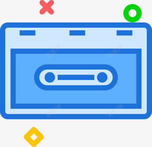 盒式磁带tech2线性彩色图标svg_新图网 https://ixintu.com tech2 盒式磁带 线性彩色