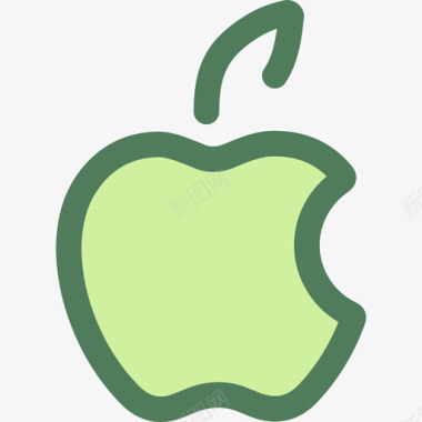 苹果logo4verde图标图标