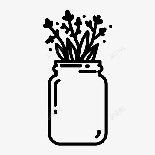 罐子里的植物涂鸦花图标svg_新图网 https://ixintu.com 植物 涂鸦 罐子里的手绘植物 罐子里的植物 花 花瓶