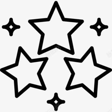 星星八十年代4直线图标图标