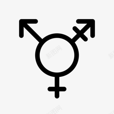 变性女性性别和性别图标图标