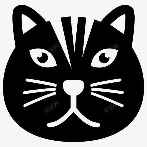愤怒的猫卡通动物卡通猫图标svg_新图网 https://ixintu.com 卡通动物 卡通猫 可爱卡通 可爱猫脸雕文图标 愤怒的猫 猫脸 猫表情