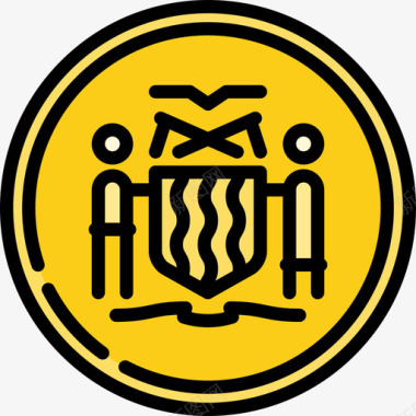 银行业非洲硬币3线性颜色图标图标