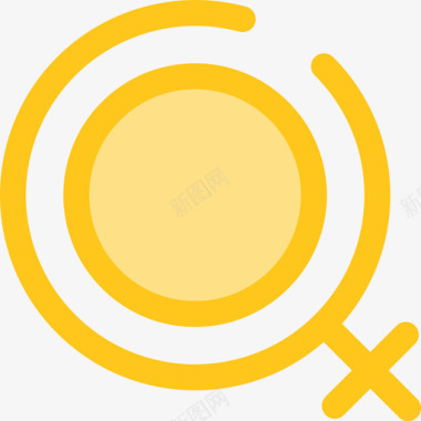 维纳斯形状10黄色图标图标