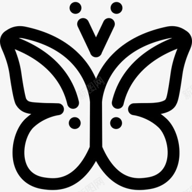 蝴蝶复活节18直线型图标图标