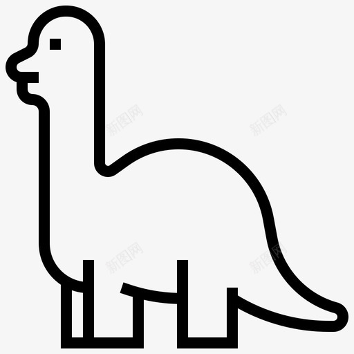 恐龙动物腕龙图标svg_新图网 https://ixintu.com 动物 史前元素线 恐龙 腕龙