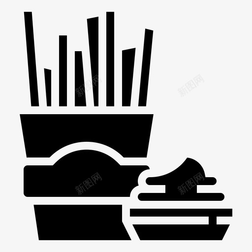 炸薯条薯条快餐图标svg_新图网 https://ixintu.com 快餐 炸薯条 薯条 街头食品和食品卡车司机字形 零食 食品