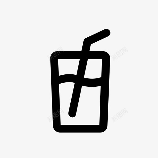 果汁饮料玻璃杯图标svg_新图网 https://ixintu.com 健康 吸管 果汁 概要项目 派对 玻璃杯 饮料