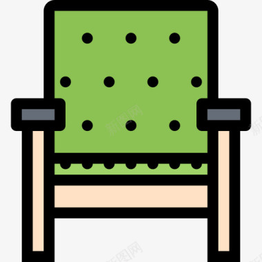 扶手椅家具24彩色图标图标