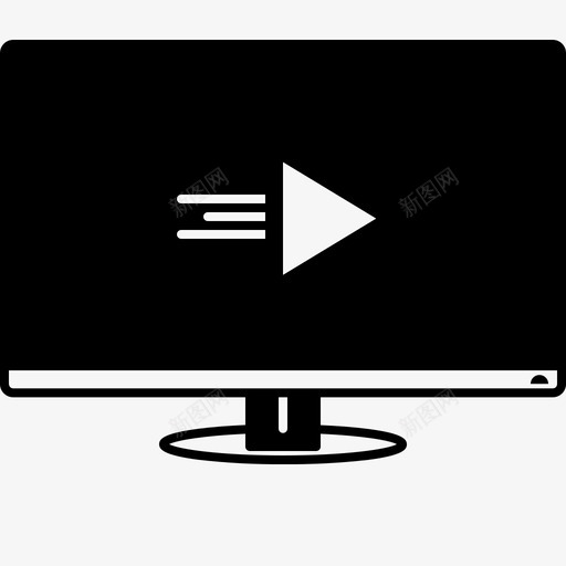 电视显示器电子设备图标svg_新图网 https://ixintu.com 屏幕 显示器 电子设备 电视