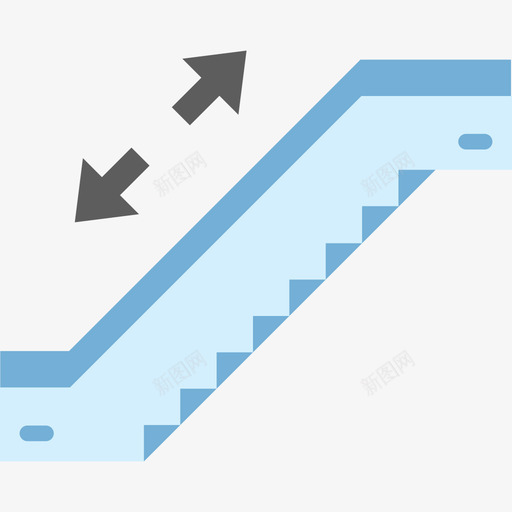 自动扶梯机场10号平坦图标svg_新图网 https://ixintu.com 平坦 机场10号 自动扶梯
