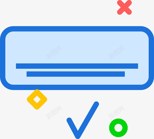 空调33号天气线性颜色图标svg_新图网 https://ixintu.com 33号天气 空调 线性颜色