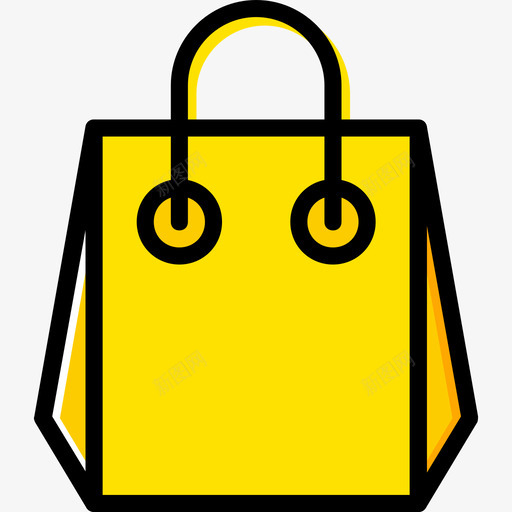 手提包女式配件2黄色图标svg_新图网 https://ixintu.com 女式配件2 手提包 黄色