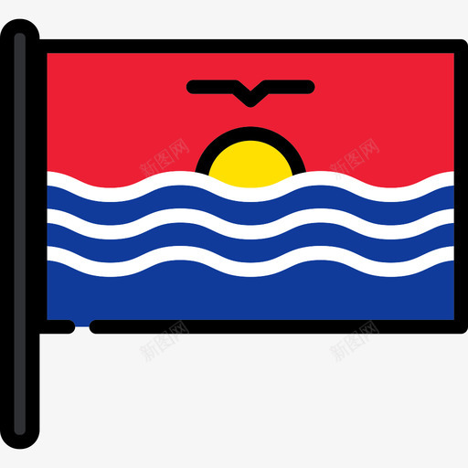 基里巴斯国旗收藏2桅杆图标svg_新图网 https://ixintu.com 国旗收藏2 基里巴斯 桅杆