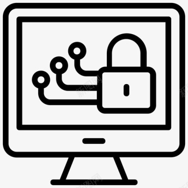 计算机安全防病毒软件计算机密码图标图标