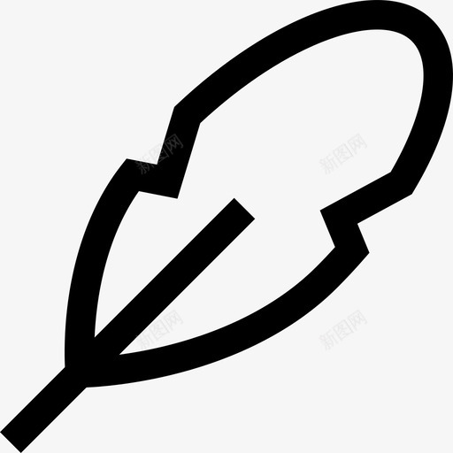 羽毛笔绘画工具线状图标svg_新图网 https://ixintu.com 线状 绘画工具 羽毛笔