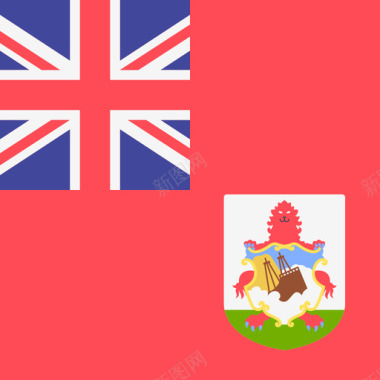 百慕大国际旗帜4广场图标图标