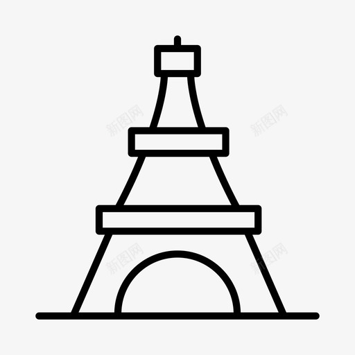 埃菲尔铁塔著名古迹法国图标svg_新图网 https://ixintu.com 地标 埃菲尔铁塔 巴黎 法国 著名古迹