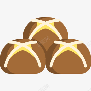 小面包复活节9平铺图标图标