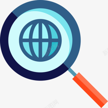 搜索引擎搜索引擎优化在线营销平面图标图标