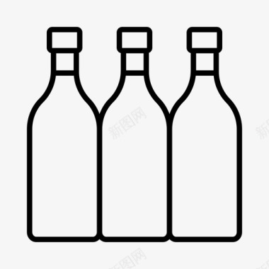 酒瓶饮料葡萄园图标图标