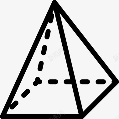 金字塔形状6线形图标图标