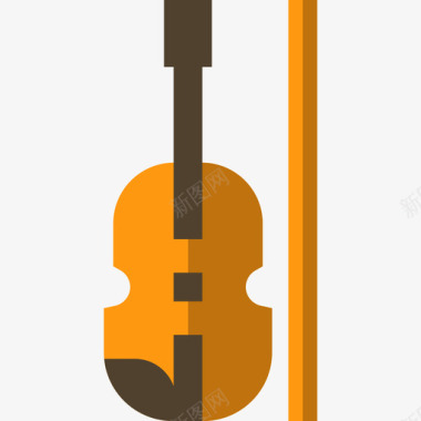 小提琴乐器9扁平图标图标
