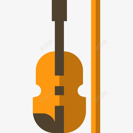 小提琴乐器9扁平图标svg_新图网 https://ixintu.com 乐器9 小提琴 扁平