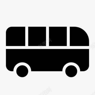 公共汽车运输旅行图标图标