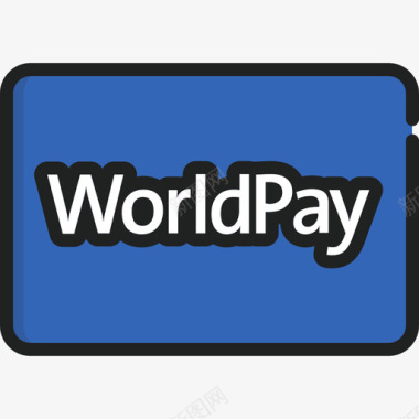 Worldpay信用卡3线性颜色图标图标
