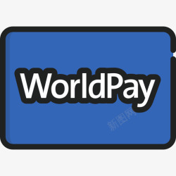 WorldPayWorldpay信用卡3线性颜色图标高清图片