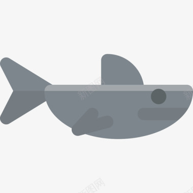 鲨鱼动物22扁平图标图标