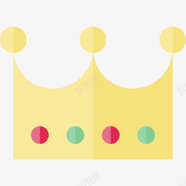 皇冠派对元素扁平图标图标