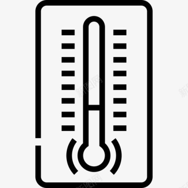 温度计秋季6线性图标图标