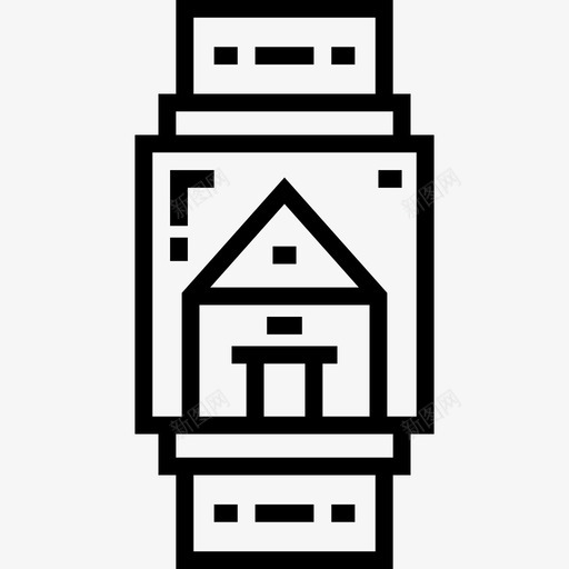 智能手表智能家居2线性图标svg_新图网 https://ixintu.com 智能家居2 智能手表 线性