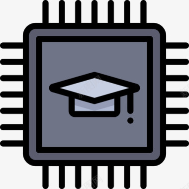 芯片电子学习2线性颜色图标图标