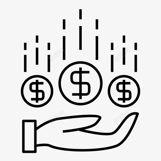 商业硬币手图标svg_新图网 https://ixintu.com 商业 手 收入 硬币 货币 金融