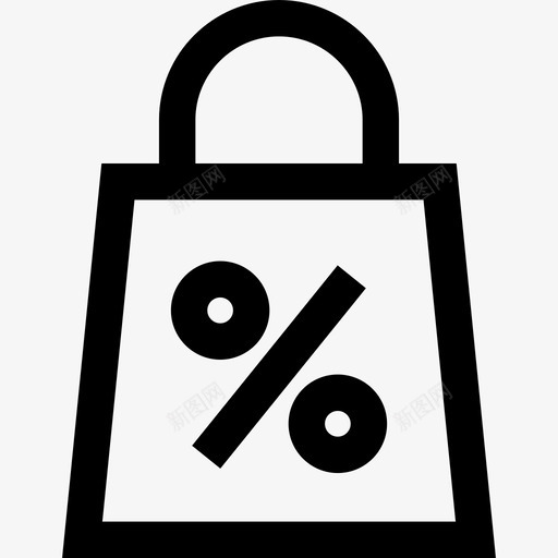 购物袋黑色星期五9直线型图标svg_新图网 https://ixintu.com 直线型 购物袋 黑色星期五9