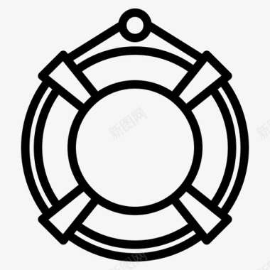 救生圈救援安全图标图标