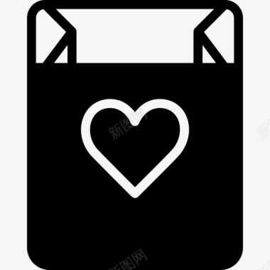 购物袋浪漫生活方式9填充图标图标