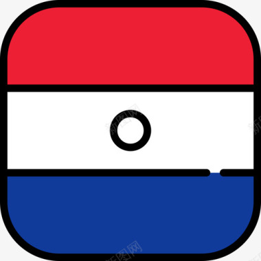 巴拉圭国旗收藏6圆形方形图标图标