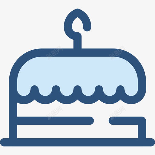 生日蛋糕食物和餐厅4蓝色图标svg_新图网 https://ixintu.com 生日蛋糕 蓝色 食物和餐厅4