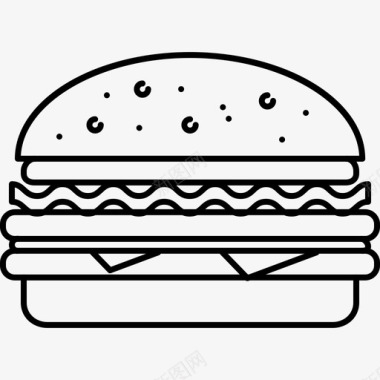 汉堡食品和饮料8128px生产线图标图标