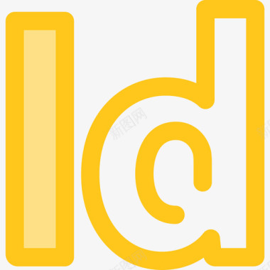 AdobeIndesign徽标6黄色图标图标