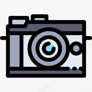 摄影师小工具7线性颜色图标图标
