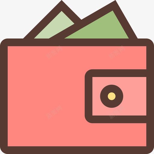 钱包商务图标2彩色svg_新图网 https://ixintu.com 商务图标2 彩色 钱包