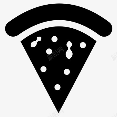 披萨片可食用快餐图标图标