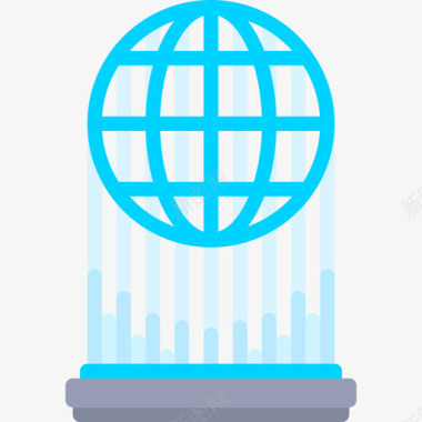 全息图未来技术平面图标图标